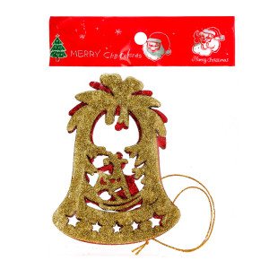 Glitter Bell Cutout Ornament